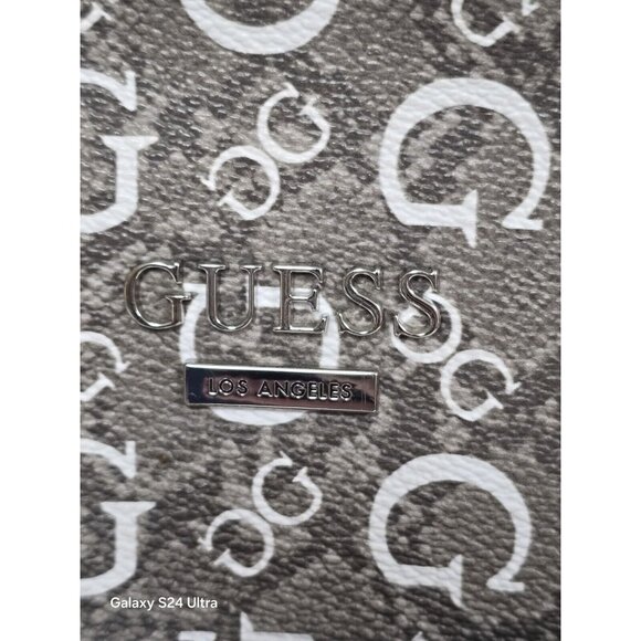 Guess Elkton Signature Logo Mini Purse Backpack Compact Designer Diaper Bag Gray - Picture 9 of 13